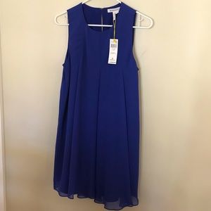 BCBG Cobalt Pleated Shift Dress